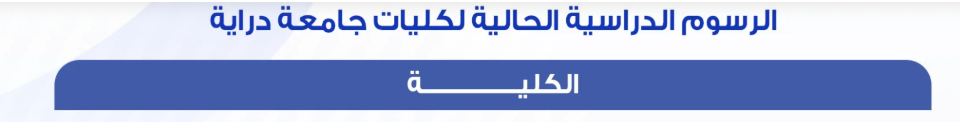 مصاريف جامعة دراية 2025-2026